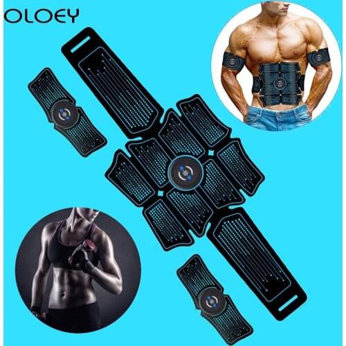 EMS Workout Abdominal Belt Electrostimulation Muscle Stimulator Hip Muscular Trainer Toner Home Gym Fitness Equipment Women Men