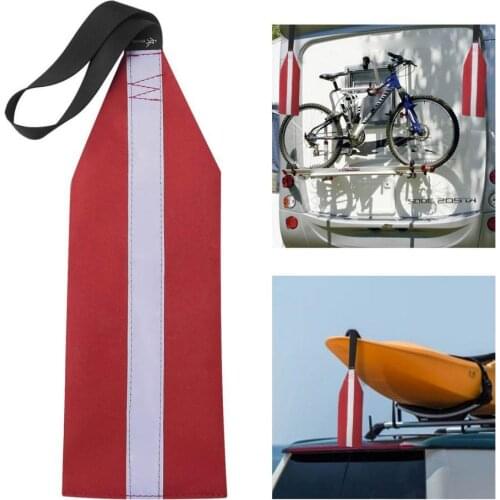 Red Board Travel Safety Flag Towing Flag with Reflective Strip for Water Sports With Lanyard Canoeing Kayaking Safety Equipment