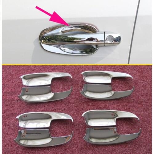 Chrome Parts Fit For Subaru XV ABS Chrome Door Handle Bowl Cover Trim Decoration 2012 2013 2014 2015 2016 2017 Accessories