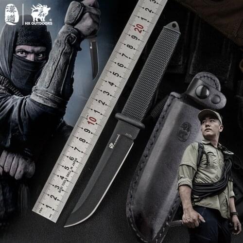 HX OUTDOORS Black Warrior D-206 Fixed Knife High hardness tactical field military self-defense survival knife sharp