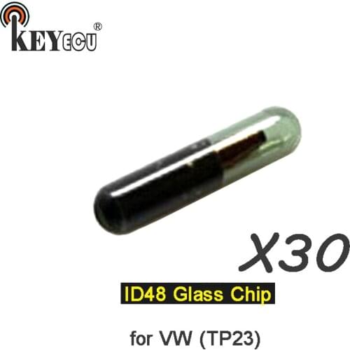 KEYECU 30x CAN TP23 ID48 A1 Chip Glass Transponder Remote key Chip Car key Chip for Volkswagen for V*W remote Key ID:48