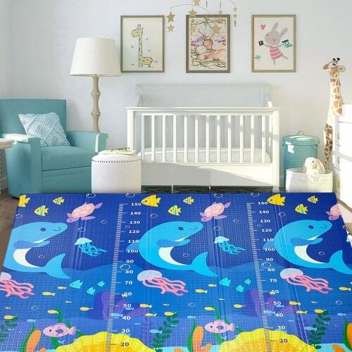 Mats For Children 200*180cm Foldable Baby Play Mat with Bag XPE Foam Puzzle Kids Rug Games Toys Infant Soft Climbing Pad