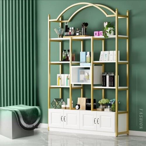 Beauty salon product container manicure display rack European mother and baby shop multi-layer shelf cosmetics display cabinet