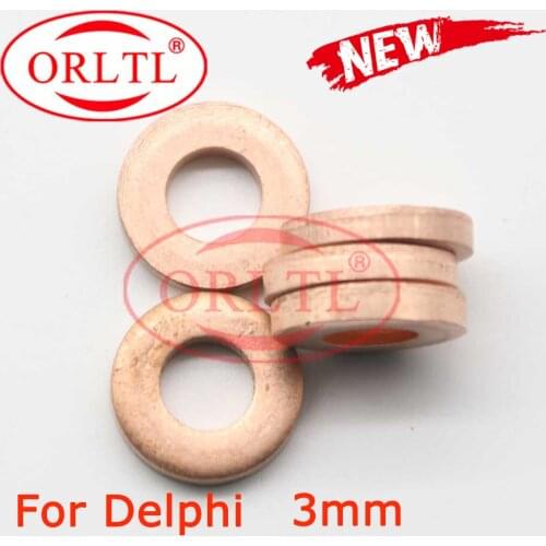 30pc ORLTL 9001-850C Injector washer shims copper rings gasket 9001 850C 9001850C thickness 7.1*15*3 3mm for Delphi