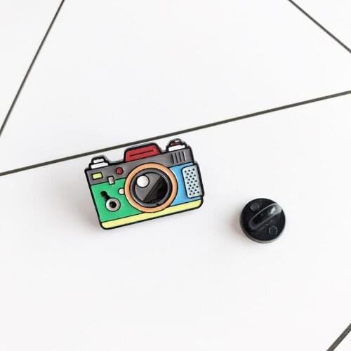 Cute Camara Enamel Lapel Collar Pin Corsage Brooch Jewelry PROMOTIONAL GIFT GIVEAWAY can be customized with your logo design