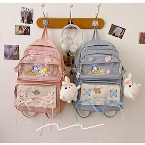 2021 Fashion Backpack Japanese College Style Korean High School All-match Cute College Student Large-capacity School Bag