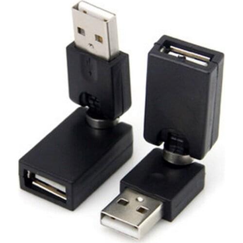 NEW USB 2.0 Male To Female 360 Degree Rotating USB Adapter Flexible Swivel Twist Angle Extension Adapter Converter
