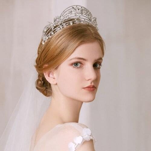 Rhinestone Crown Wedding Luxury Girls Hairband Bridesmaid Crystal Headwear Bridal Crown HQ0032