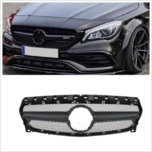 Grill Grille GTR Panamericana For Mercedes-Benz CLA W117 CLA200 CLA250 CLA45 2017-2018 Black Racin Grills
