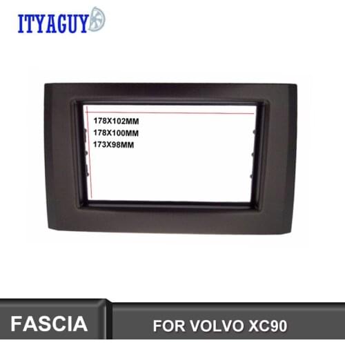 Double Din Radio Fascia For Volvo XC90 DVD/CD Panel Dash Trim Kit Fascia Face Frame Installation Stereo Bezel Adaptor