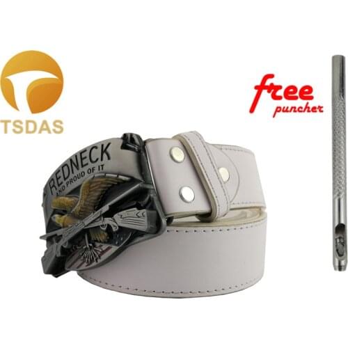 Redneck Silver Belt Buckle With Pewter Finish Suitable For 4cm Width Belt Metal Belt Buckle Free Shipping