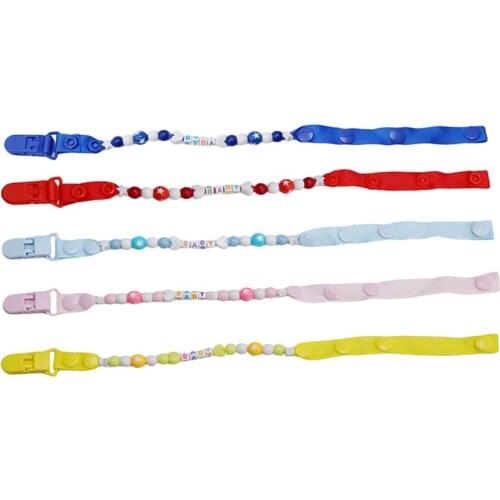 Silicone Baby Pacifier Clip Personalised Name Pacifier Chain for Baby Teething Soother Chew Toy Baby Soother Pacifier Clips
