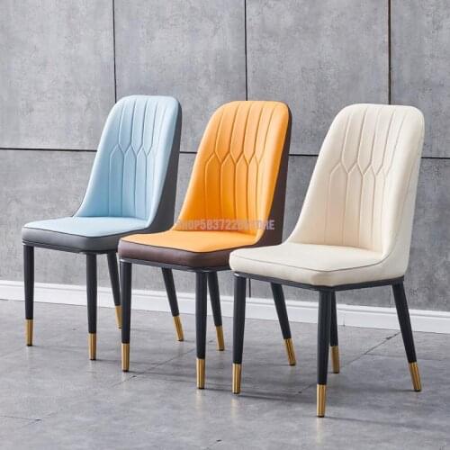 Nordic Light Luxury Dining Chair Modern Simple Household Chair Net Red Back Stool Dining Chair Iron Art Makeup Chair