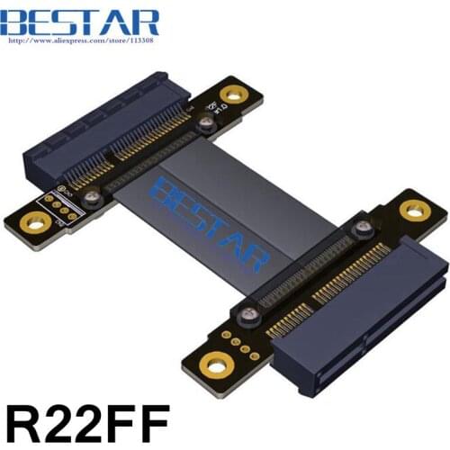 Pci-e Extender 4x to 4x Female to Female Extension , pcie x4 riser adapter Cable cord PCIe3.0 32Gbps EMI Shielding Customized