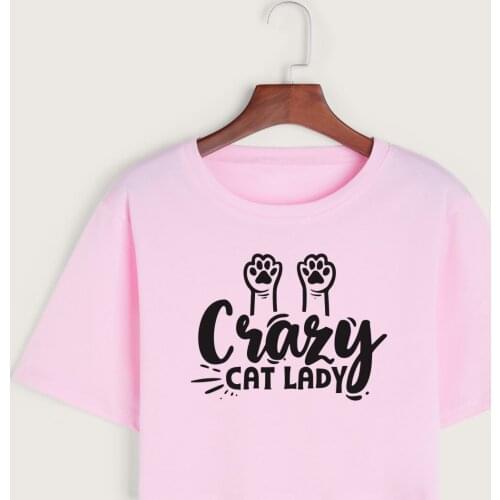 Cat Lover Mama Cats Women Crop Shirt Cropped T-Shirt Crop Top Tee Summer Short Sleeve Cotton Tops Female Girls Graphic T-Shirts