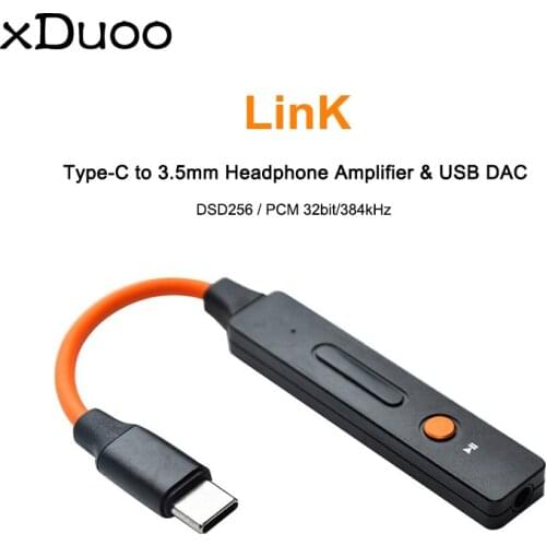 Xduoo Link Hi-Res Audio ESS9118EC Type-C to 3.5mm Headphone Amplifier AMP USB DAC Support DSD256 PCM 32bit/384kHz for Android/PC
