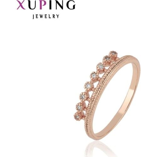 Xuping Fashion Ring Special Design Rings for Women High Quality with Synthetic Cubic Zirconia Jewelry Christmas Gift 12514