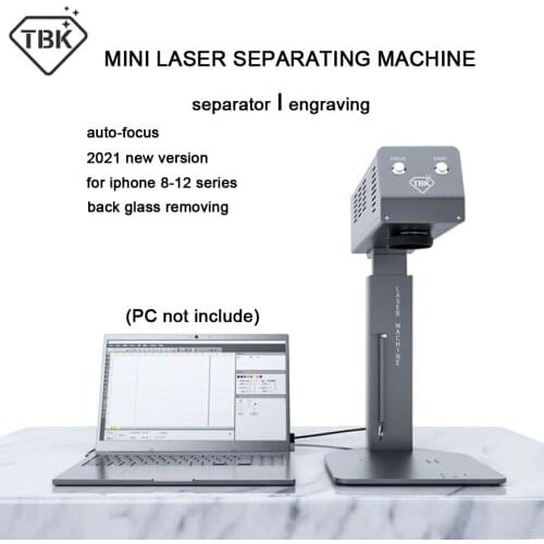Back Cover Glass Separating Machine For Iphone 8 X 11 12 TBK-958A Update TBK-958M Mini Laser Separator Logo Marking Engraving
