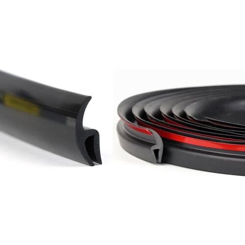 1.7m Car Rubber Seal Strips Seal Protector Sticker Window Edge Windshield Roof Rubber Sealing Strip Noise Insulation Accessories