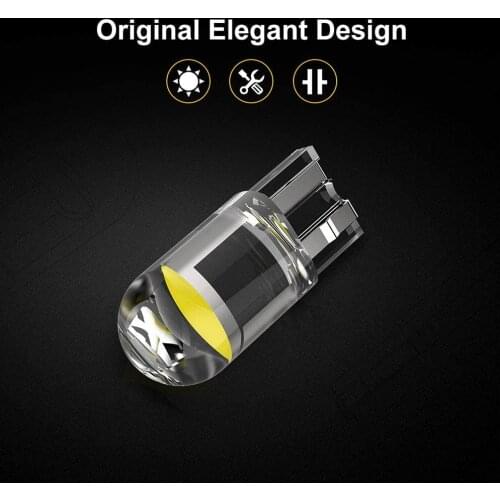 2/10PCS Super Bright T10 W5W 194 COB LED 6000K Car Wedge Parking Light Side Door Bulb Instrument Lamp Auto License Plate Lights