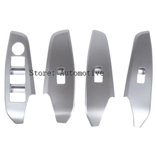For Mazda 3 Axela 2014 2015 2016 Chrome Interior Inner Door Window Switch Button Panel Cover Trim Garnish Molding Bezel 4pcs