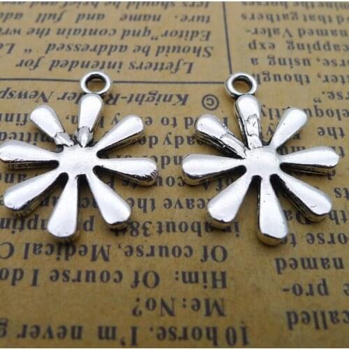 Newest 8Pcs 20*24mm Antique Silver Plated Alloy Snowflake Charms Earrings Pendant Accessories Charms For Diy Jewelry Making