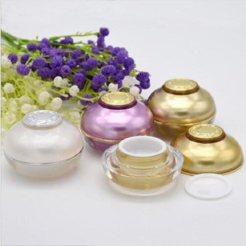 10G pearl white/purple /GOLD bowl shape acrylic jar for eye cream/sample/night cream/day cream/gel/serum cosmetic packing