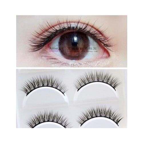 Free shipping 5 pairs/set Natural Long Fake Eyelashes Lot Black Cross handmake Fake Eyelash Soft Long Makeup Eye Lash Extension