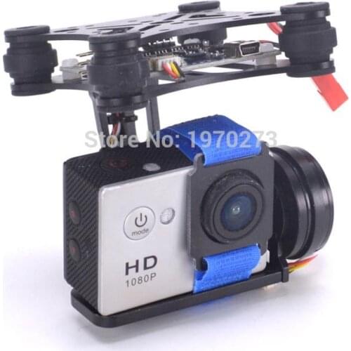 RTF FPV Lightweight Gopro3 4 2-Axis Brushless Gimbal Board with Sensor free debug for Gopro Hero 5 6 session Runcam 3 Camera RC
