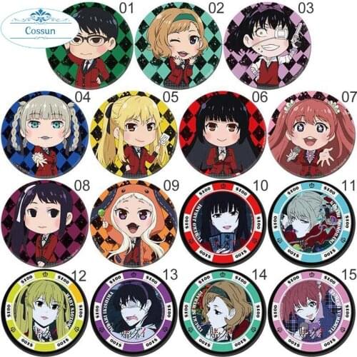 Brdwn Kakegurui Compulsive Gambler Yumeko Jabami Suzui Ryota Sumeragi Itsuki Nishinotoin Yuriko Cosplay Badge