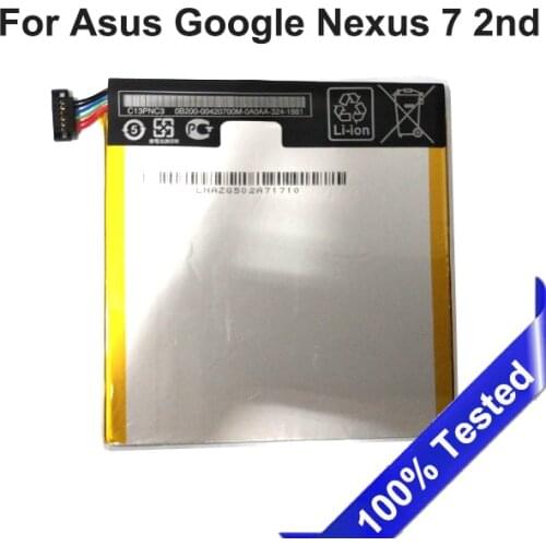 For Asus Google Nexus 7 Battery 7" II 2 2nd Gen 2013 C11P1303 K009 K008 ME571 ME57K ME57KL 3950mAh SanErqi