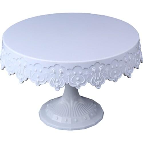 Elegant Lace Wedding Party Cake Stand Turntable Plate Fruit Pan Cupcake Pastry Holder for Wedding Party Birthday Decor