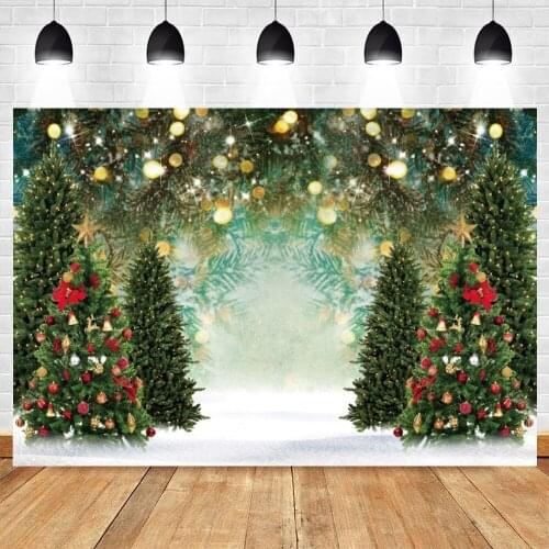Yeele Christmas Tree Photography Backdrop Photocall Glitter Spots Snow Baby Party Decor Background Photographic For Photo Studio