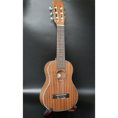 28"Baritone guitalele Sapele 6 Strings Ukulele Uke Hawaii lele mini small travel acoustic guitar Free Shipping