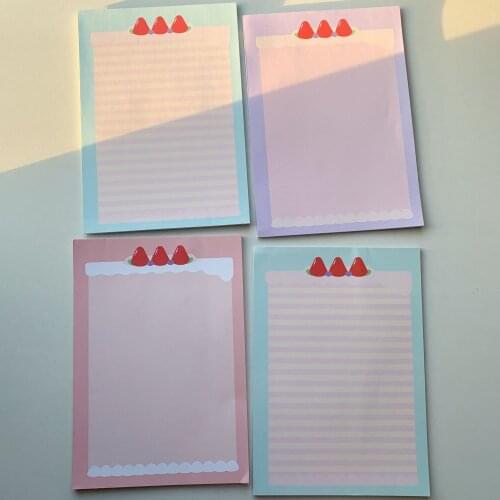 Ins Wind Ice Cream Color Strawberry Cake B5 Memo Pad Cute Memo Pad Word Book Student Study Paper