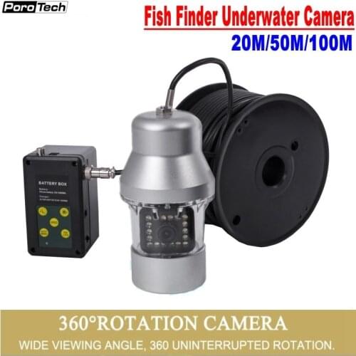 F08S Ice Fishing Camera 20M/50M/100M 1000TVL Fish Finder Underwater 18PCS LED 360 degree Camera For Fishing with camera