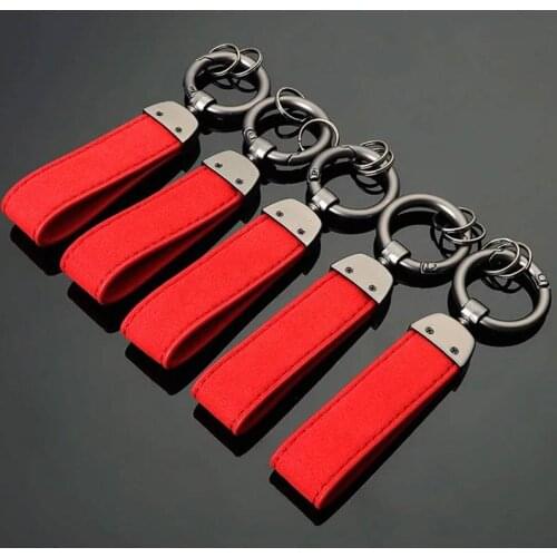 Metal+Leather Car Keychain Key Chain Car Interior For benz BMW Audi Ford RS SLINE M PERFORMANCE AMG Honda Toyota Mercedes