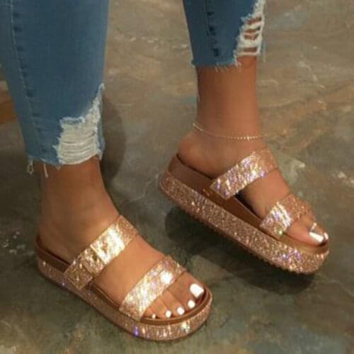Fashion Slippers Rhinestones shoes for women Outdoor summer