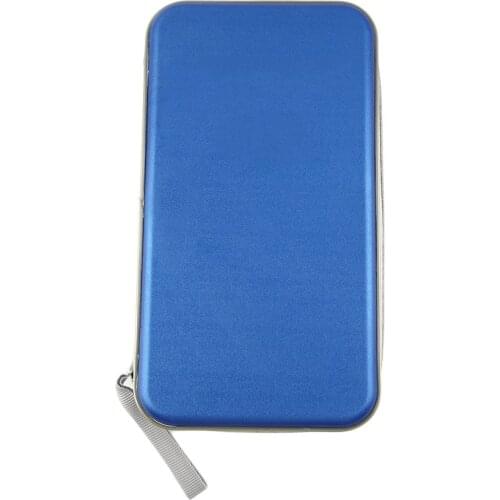 New 80 Disc CD DVD Carry Case Wallet Storage Holder Bag Hard Box DJ Storage Cover Box Case - Blue Silver