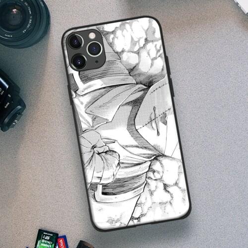 Devote Your Hearts Attack on Titan Levi Soft TPU Glass Phone Case for IPhone SE 6s 7 8 Plus X Xr Xs 11 12 Mini Pro Max Samsung