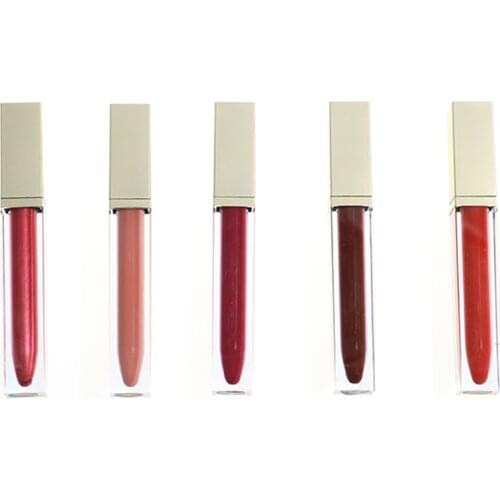 Multi-color Optional Glass Square Tube Lip Gloss Nonstick Cup Long Lasting Cosmetics Private Label Wholesale