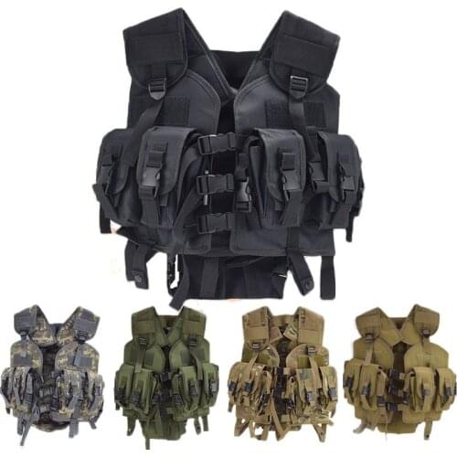 Adjustable Seal Tactical Vest Molle Airsoft Equipment Army Hunting Paintball Military Vest Chest Protective Training Vest