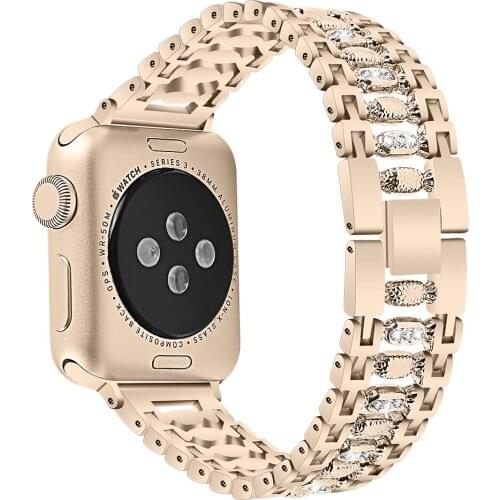 Luxury Stainless Steel Watch Band Strap Bracelet for iWatch Apple Watch 38mm/42mm Series 4/3/2/1 Apple Watch Accessories