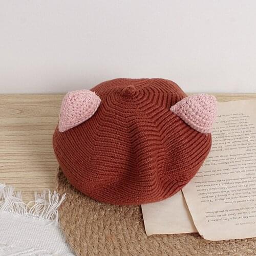 2021 Girls Children Applique Kids Hats Classic Style Baby Fashion Cap Toddler Girl Autumn Hat