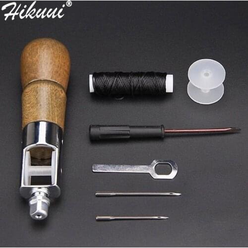 Leather Sewing Awl Kit Waxed Thread Manual Sewing Machine Speedy Stitcher Leather Craft Stitching Shoemaker Canvas Repair Tool
