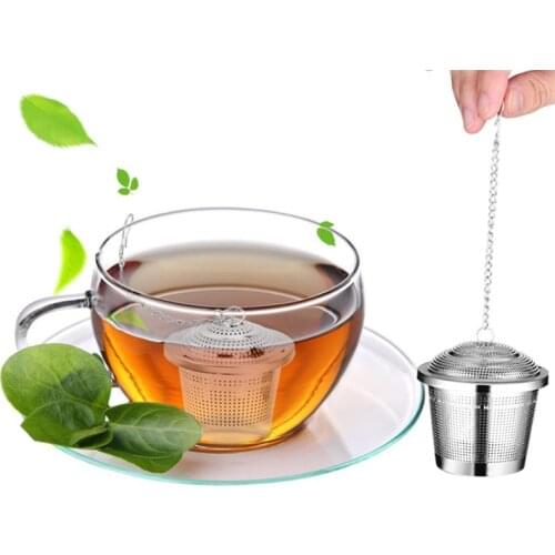 304 Stainless Steel Tea Strainer Soup Seasoning Mesh Ball Home Herbal Infuser Tea Leaf Spice Filter for Teapot Kitchen Tools