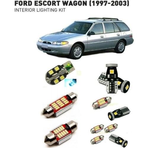 Led interior lights For Ford escort wagon 1997-2003 6pc Led Lights For Cars lighting kit automotive bulbs Canbus