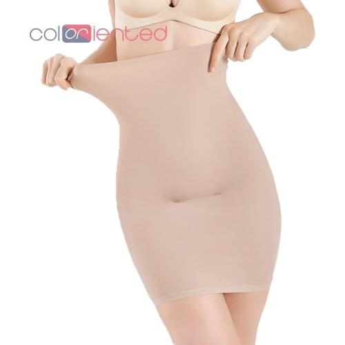 COLORIENTED Tummy Control Slips Woman Elastic Slimming Half Slip Underwear Body Shaper Under Dress Petticoat Shapers Wholesale