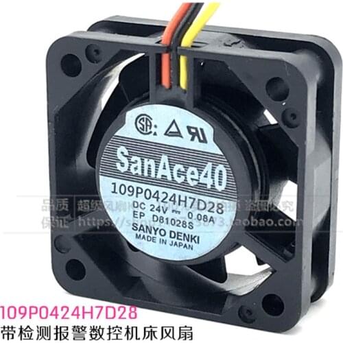 SanAce40 24V 0.08A 109P0424H7D28 40mm CNC machine fan with detection alarm FANUC cooling fan