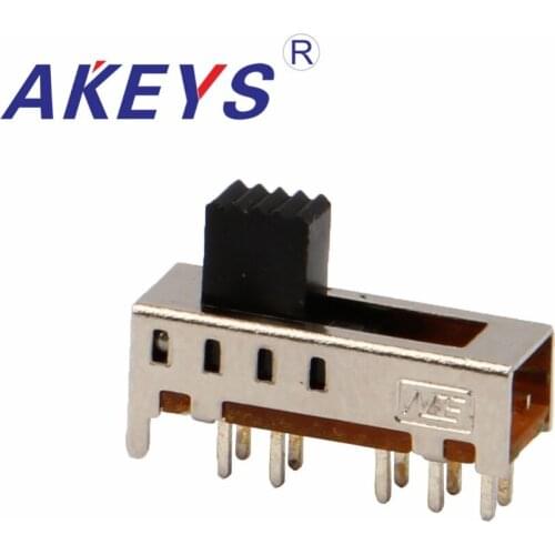 10PCS SS-24E01 2P4TG3/G6 Double pole four throw 4 position slide switch 10 pin DIP type with 2 fixed pin handle heights